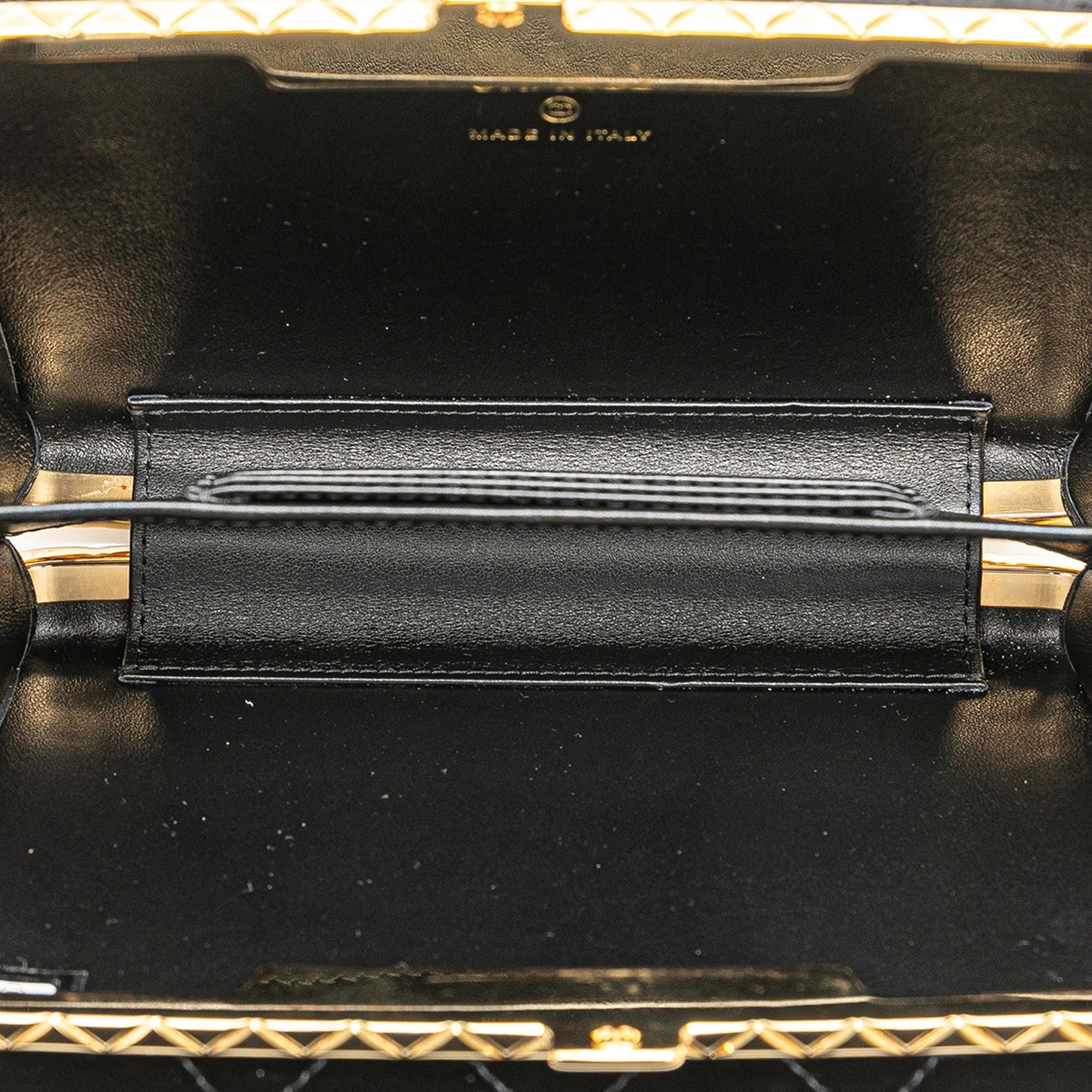 Chanel Large Glazed Goatskin Box With Chain