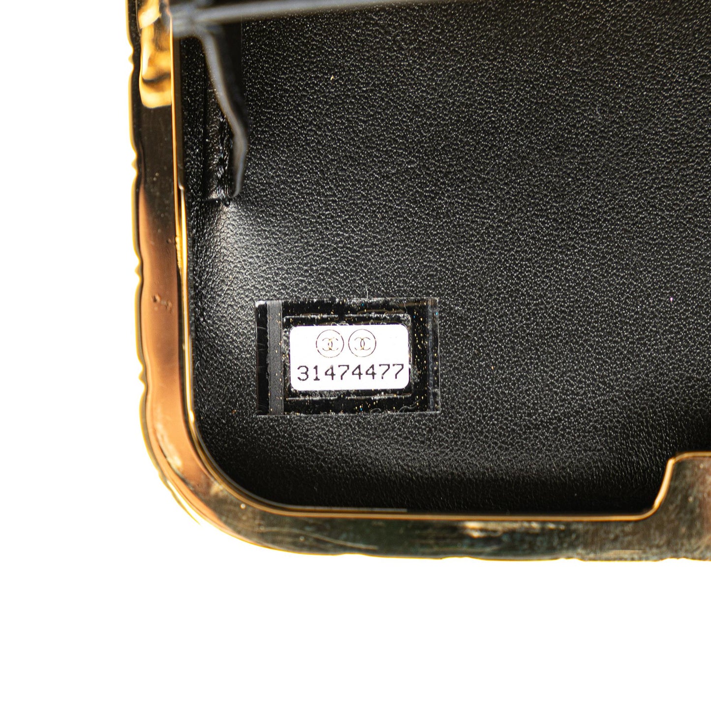 Chanel Large Glazed Goatskin Box With Chain