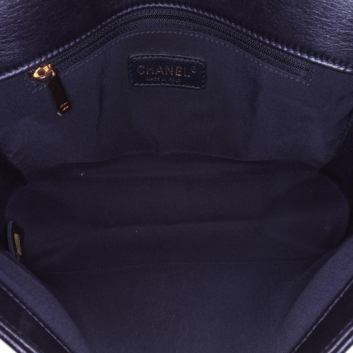 Chanel Large Lambskin Embossed Boy Cube Flap