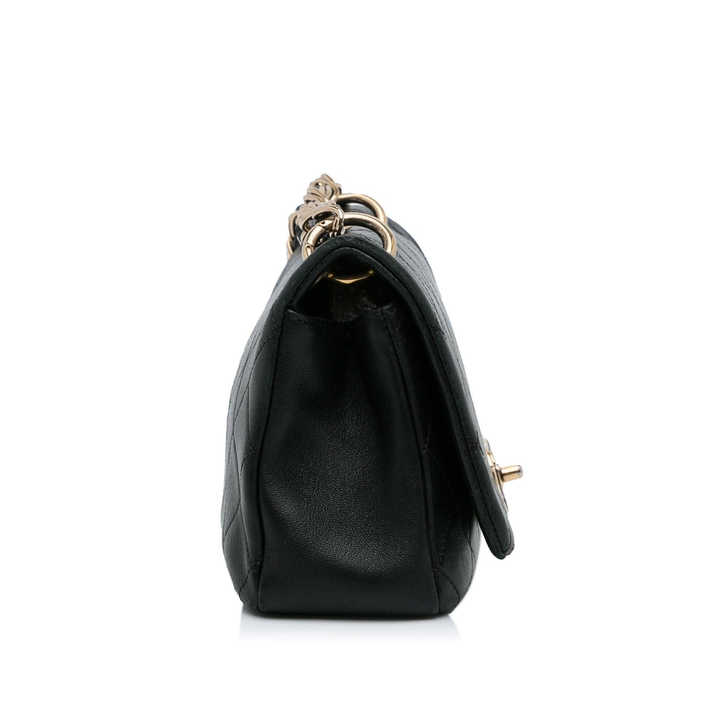 Chanel Large Lambskin Twist Chain Enamel CC Flap