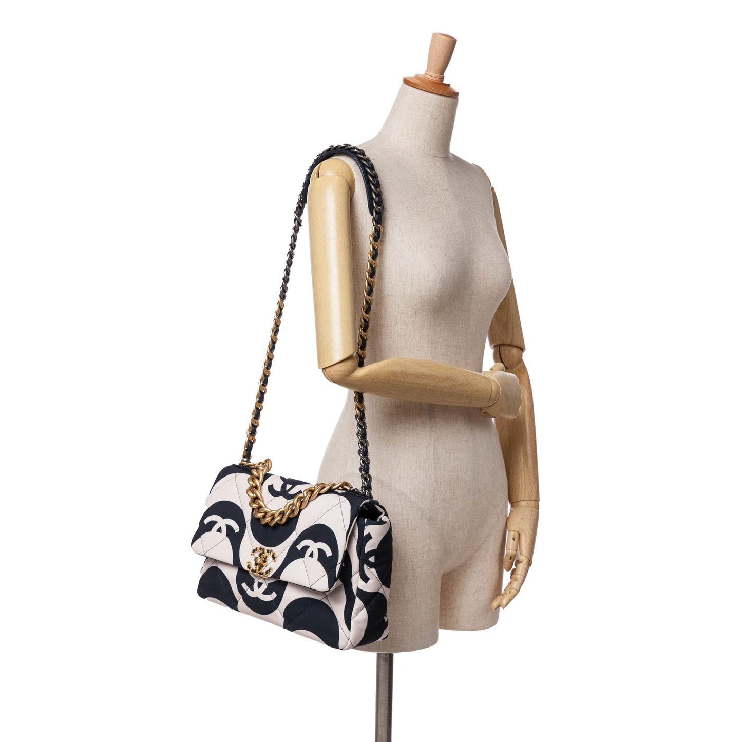 Chanel Large Printed Silk 19 Flap