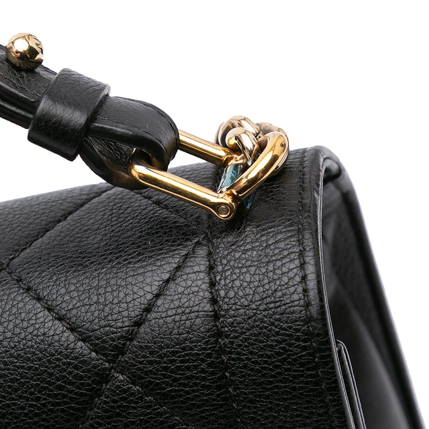 Chanel Large Quilted Calfskin Label Click Flap