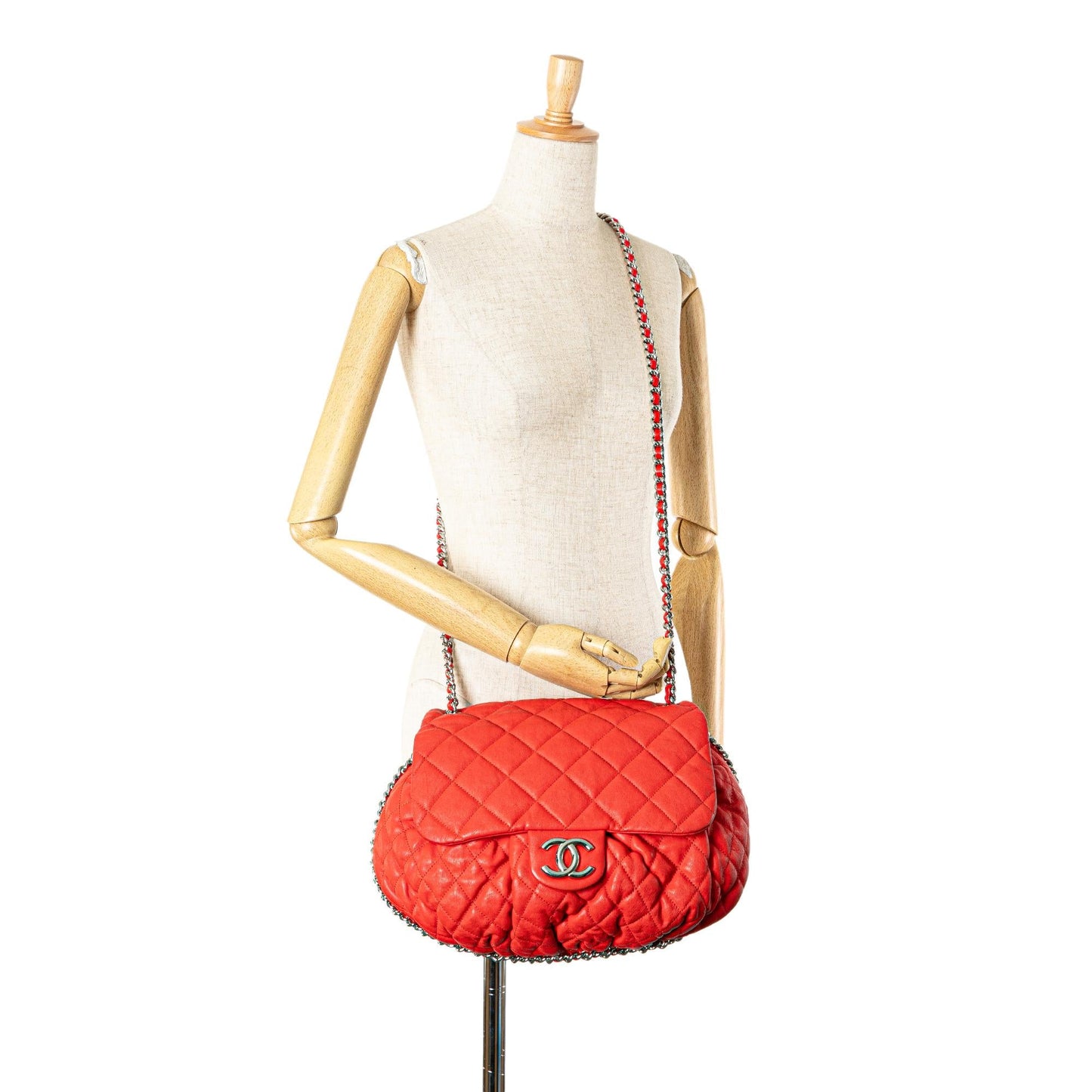 Chanel Large Quilted Lambskin Chain Around Flap