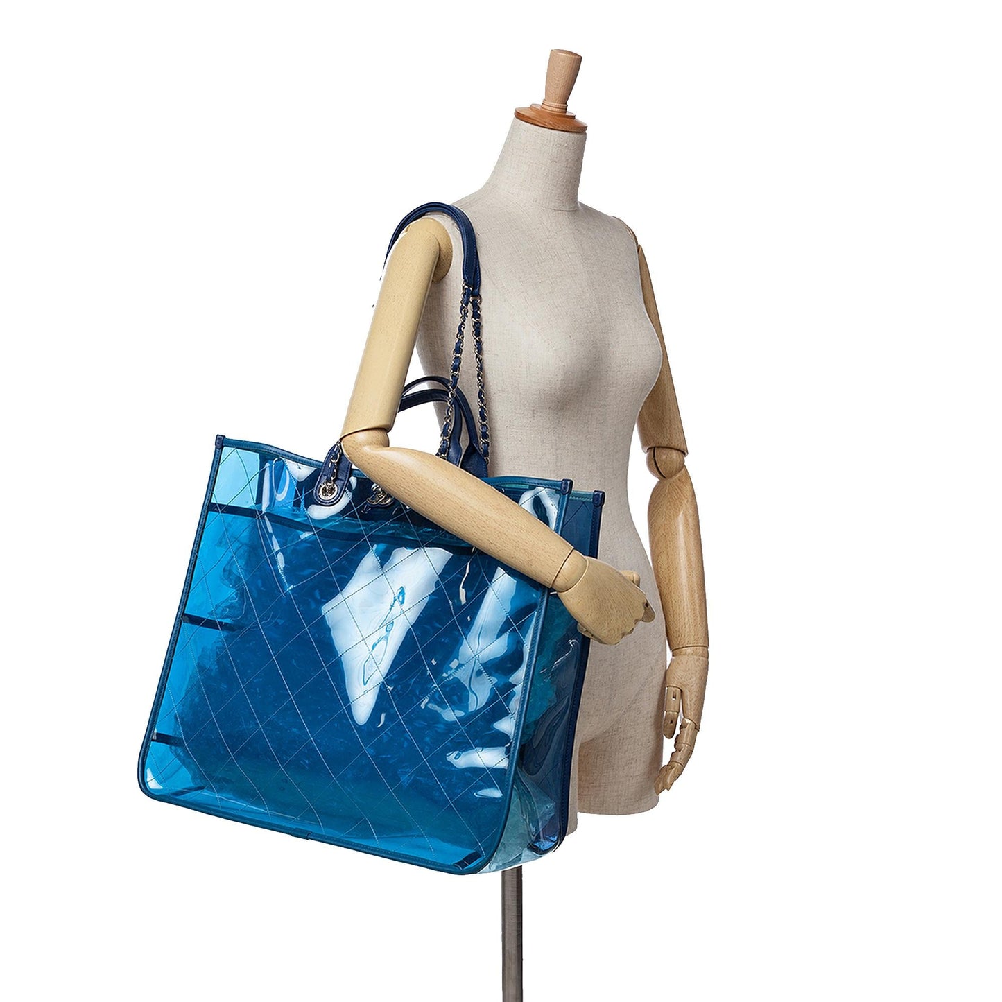 Chanel Large Quilted PVC Coco Splash Shopping Tote