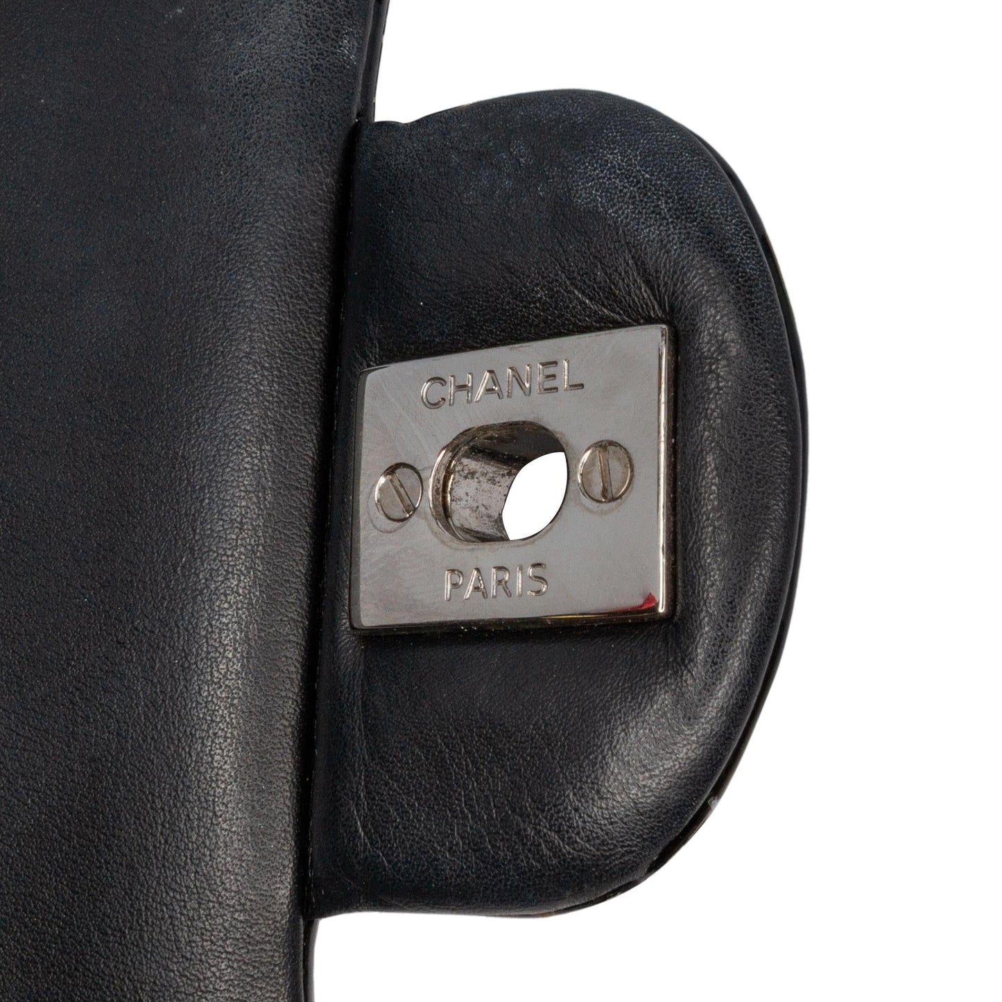 Chanel Medium Classic Chevron Patent Double Flap