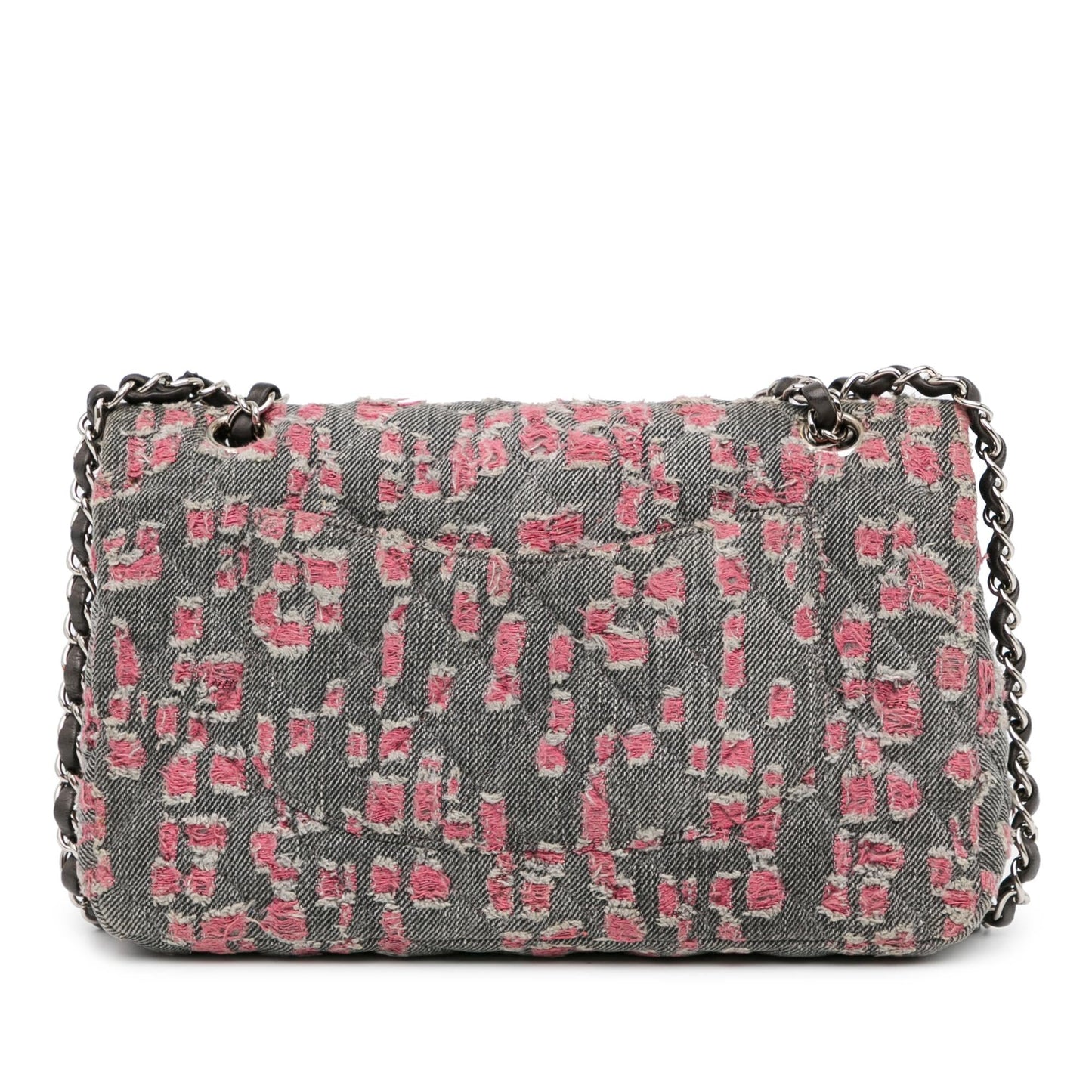 Chanel Medium Classic Distressed Denim Double Flap