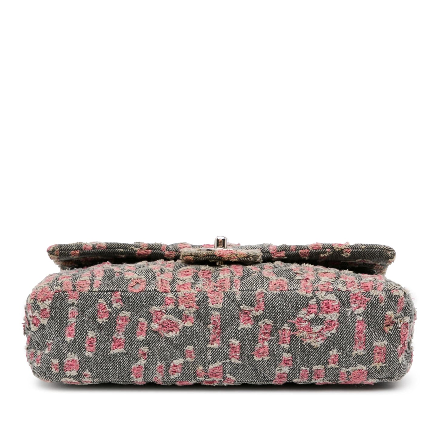Chanel Medium Classic Distressed Denim Double Flap