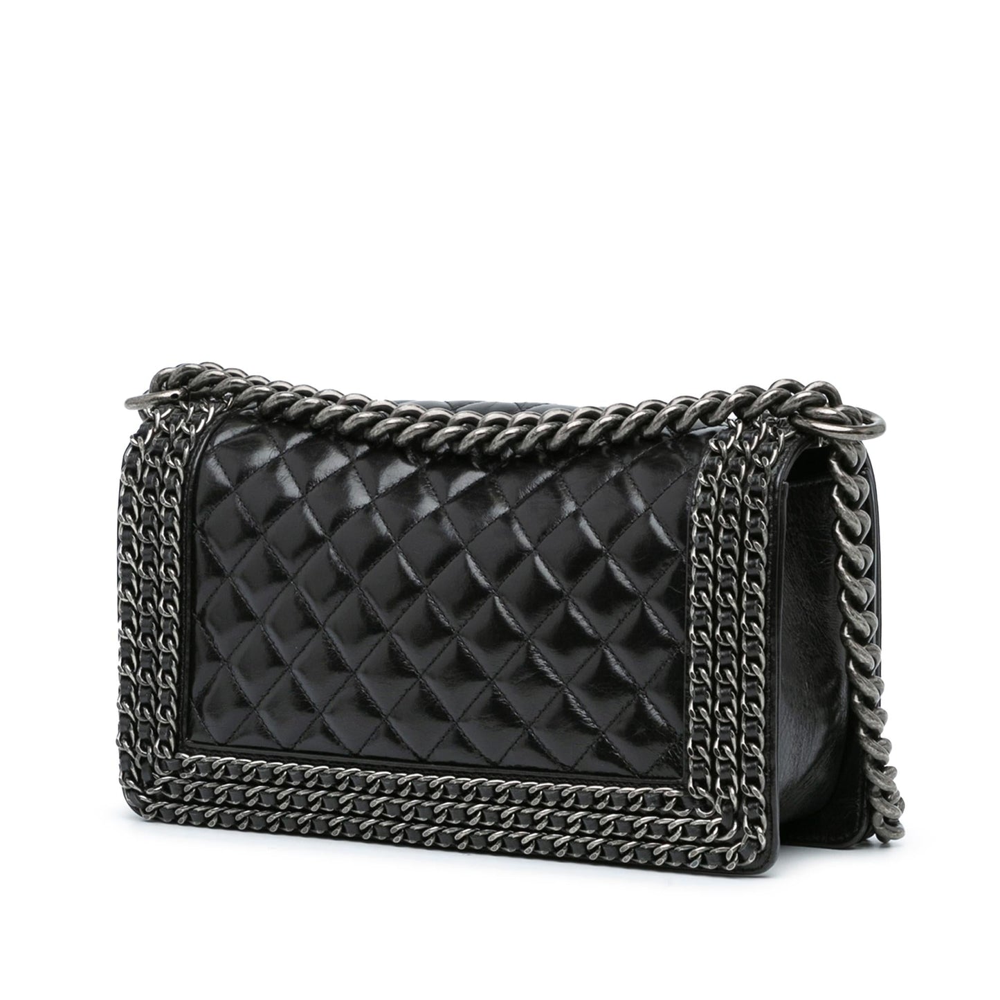 Chanel Medium Glazed Calfskin Chain Around Boy Flap (SHG-DFQBG5)