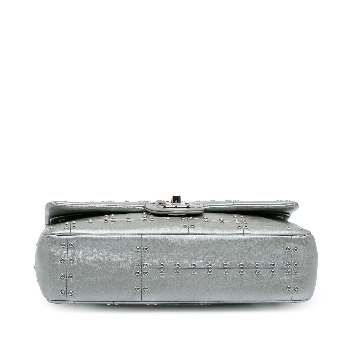 Chanel Medium Glazed Calfskin Grommet Embellished Airline Double Flap (SHG-3ngMjI)