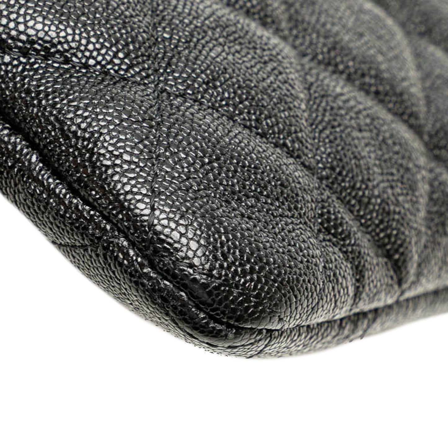 Chanel Medium Quilted Caviar Boy O Case Clutch