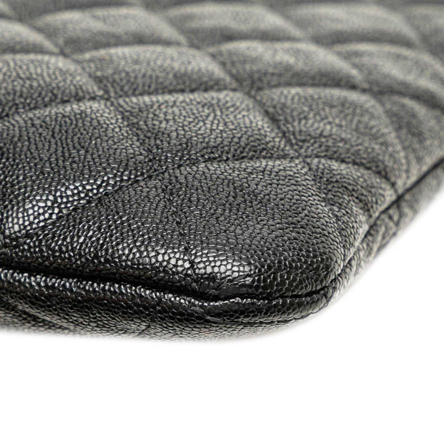 Chanel Medium Quilted Caviar Boy O Case Clutch