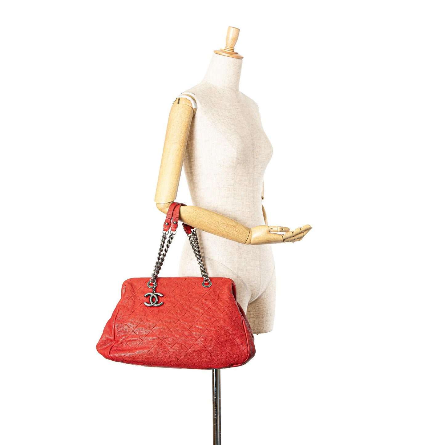 Chanel Medium Quilted Caviar Frame Tote