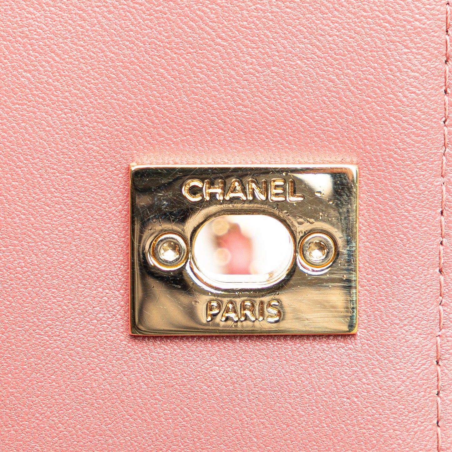 Chanel Mini Chevron Lambskin Trendy CC Chain Wallet