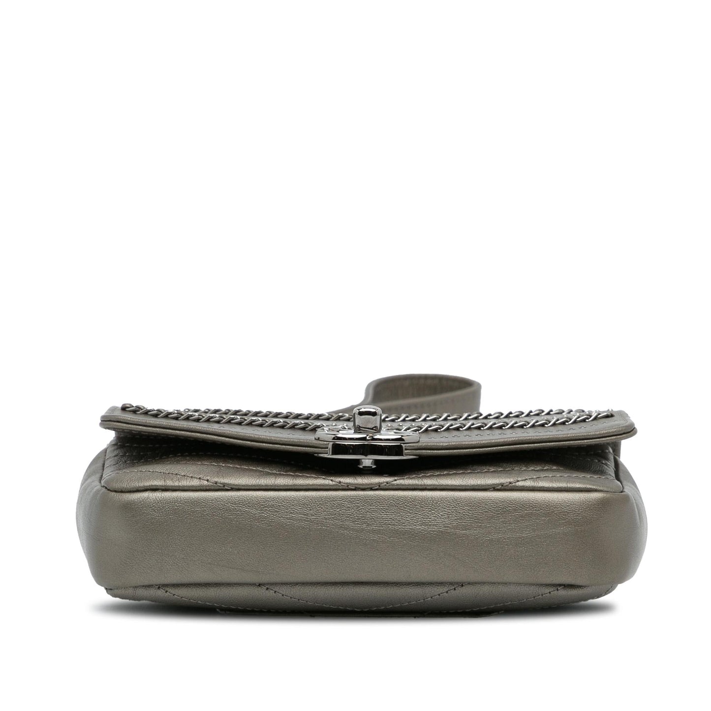 Chanel Mini Embellished Calfskin Chevron Square Envelop Flap (SHG-dgzXFp)