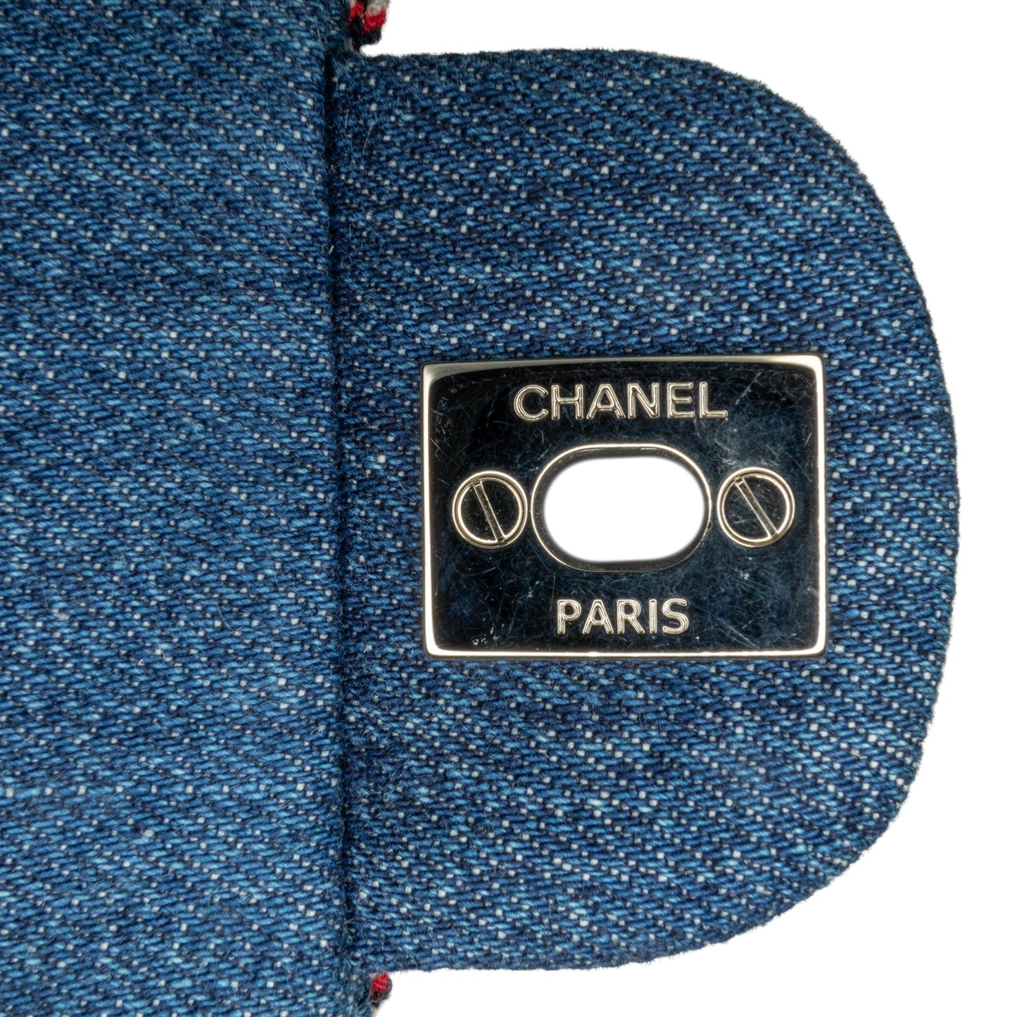 Chanel Mini Rectangular Classic Denim Tweed Framed Single Flap