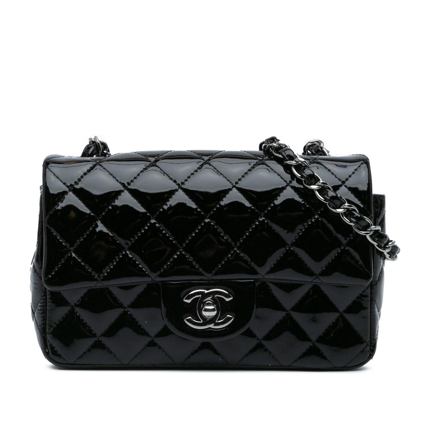 Chanel Mini Rectangular Classic Patent Single Flap