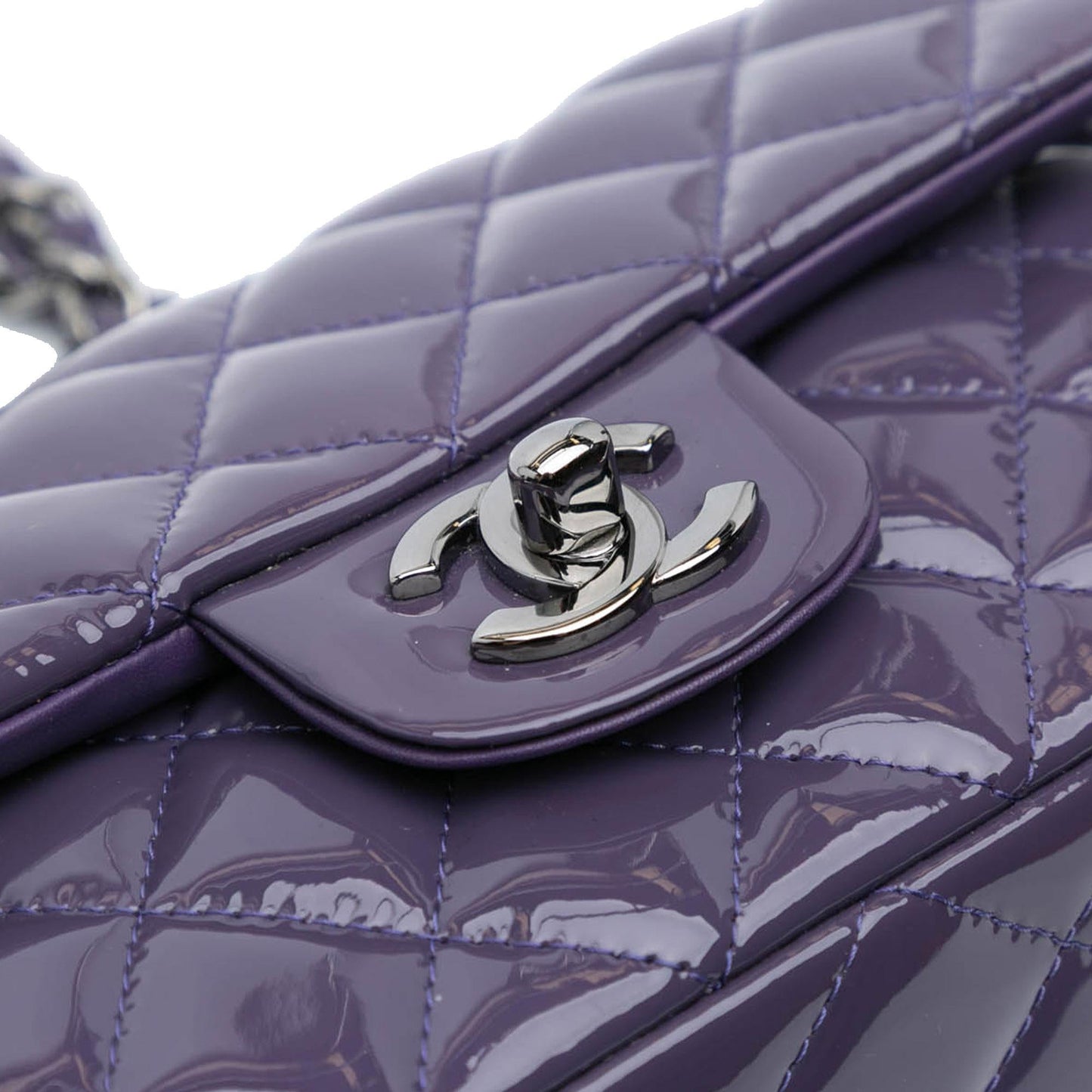Chanel Mini Rectangular Classic Patent Single Flap