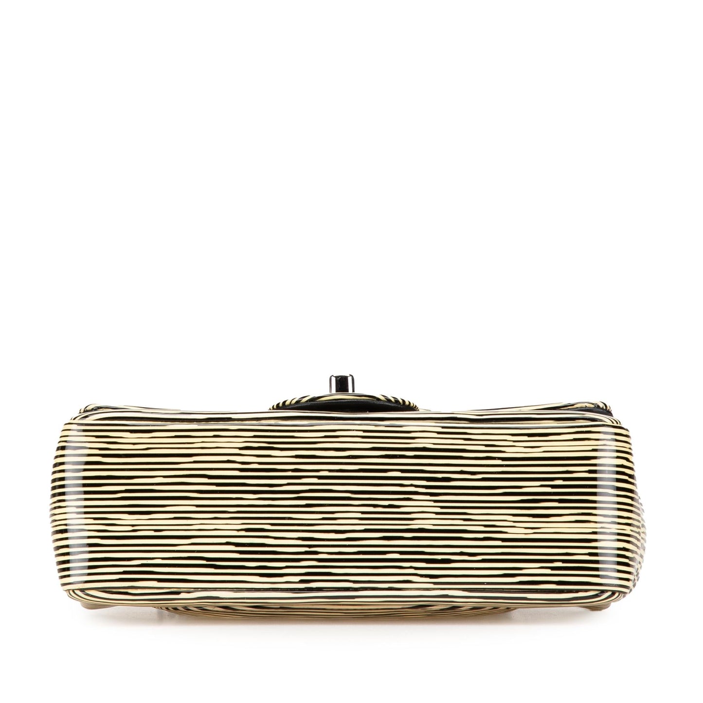 Chanel Mini Rectangular Classic Patent Striped Single Flap