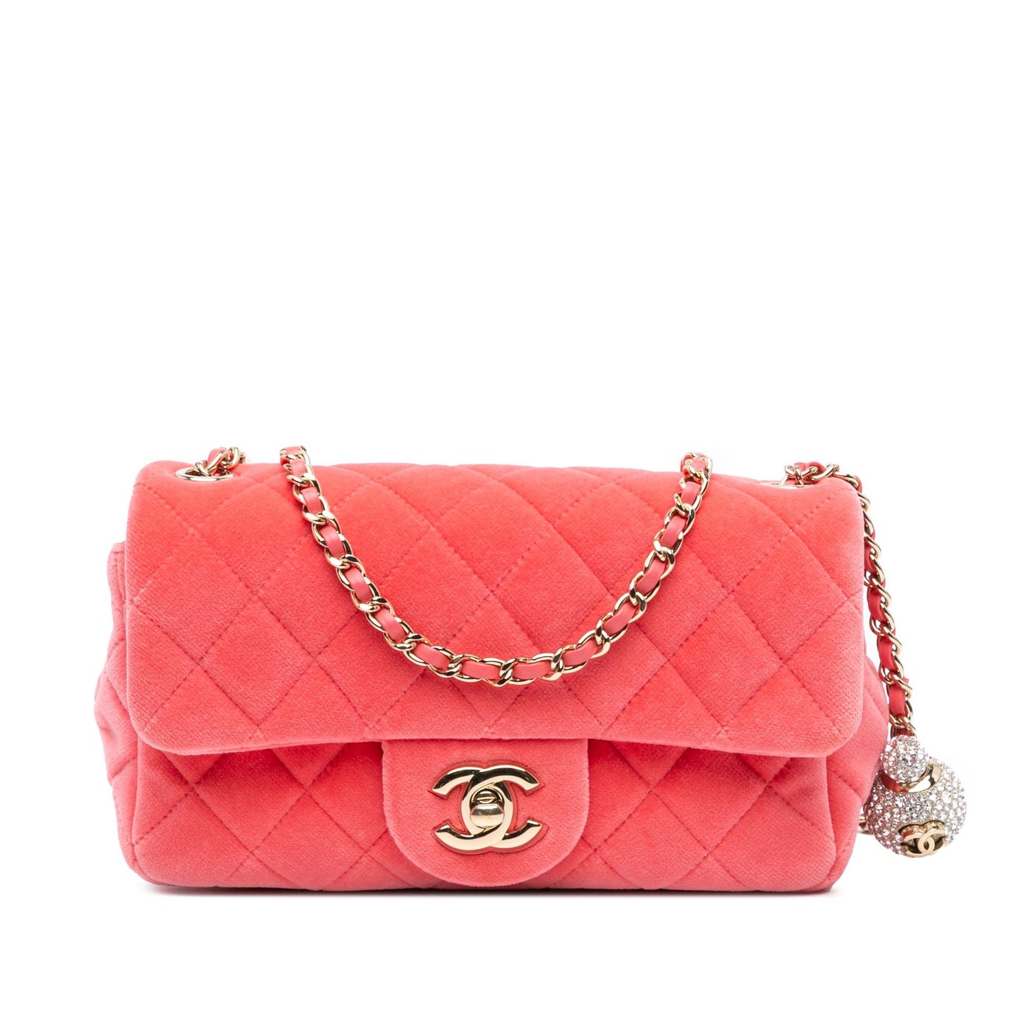 Chanel Mini Rectangular Velvet Pearl Crush Flap