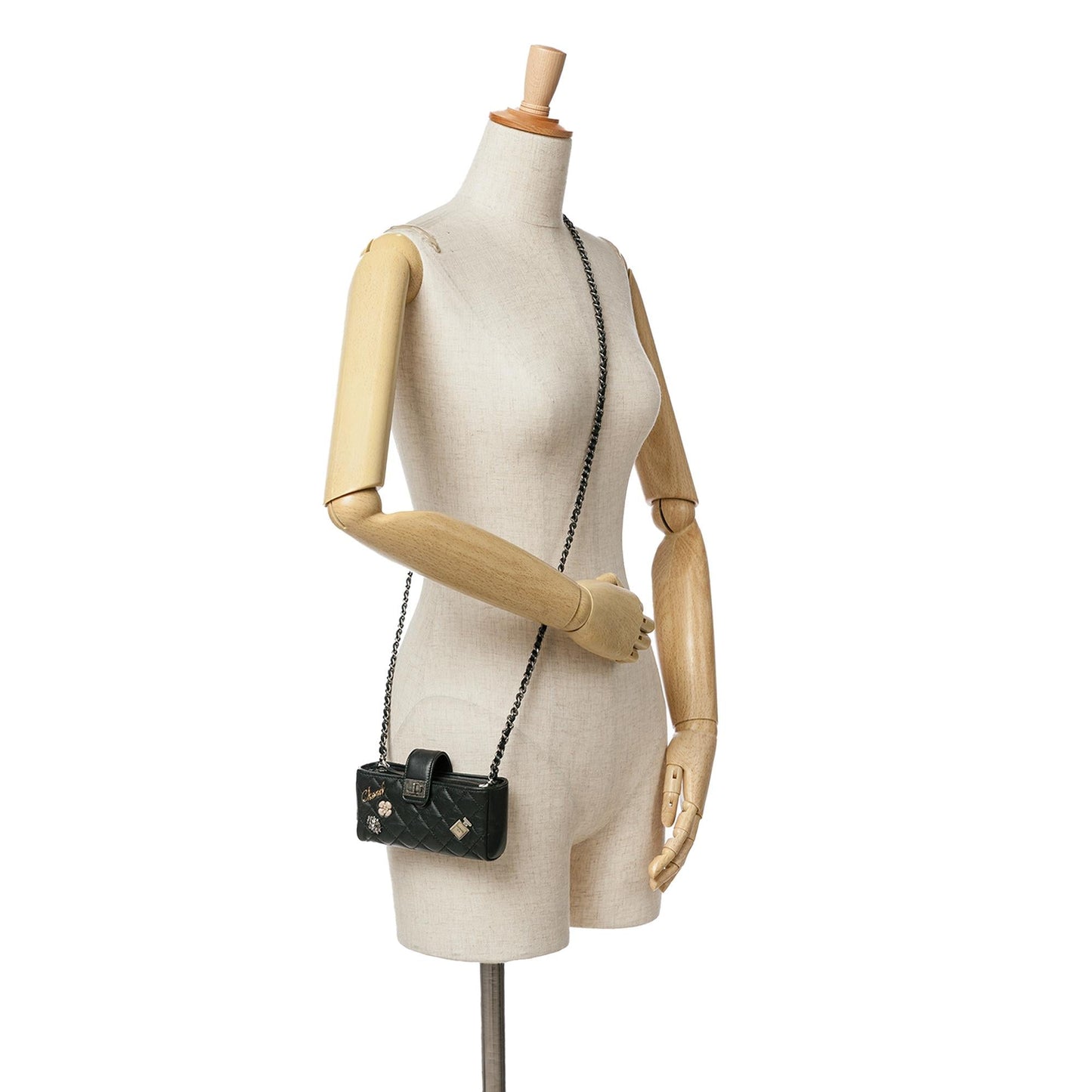 Chanel Mini Reissue 2.55 Quilted Calfskin Lucky Charms Clutch on Chain (SHG-uMLNK2)