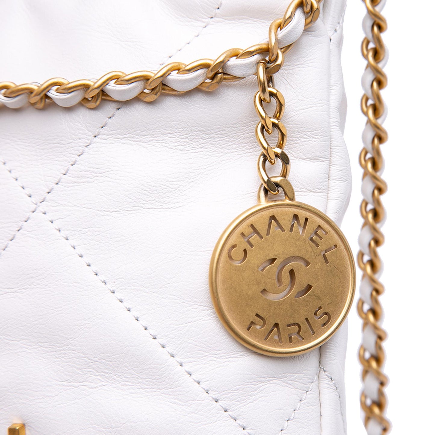 Chanel Mini Shiny Calfskin 22 Hobo