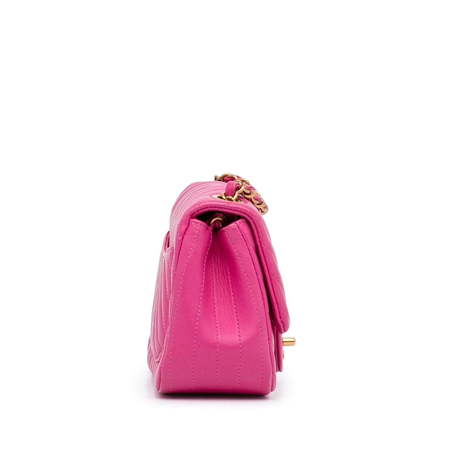 Chanel Mini Square Classic Chevron Lambskin Flap