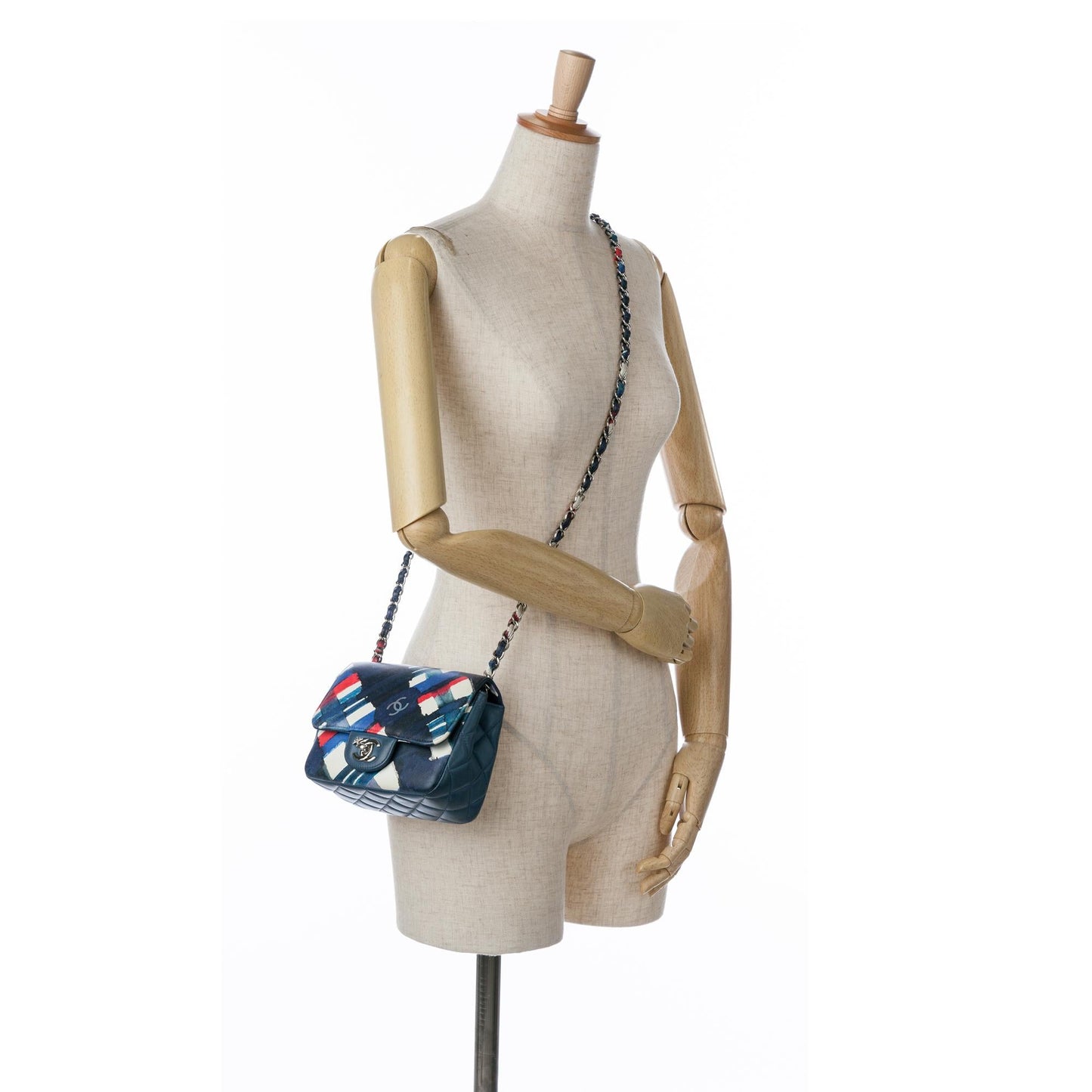 Chanel Mini Square Classic Printed Lambskin Airlines Flap