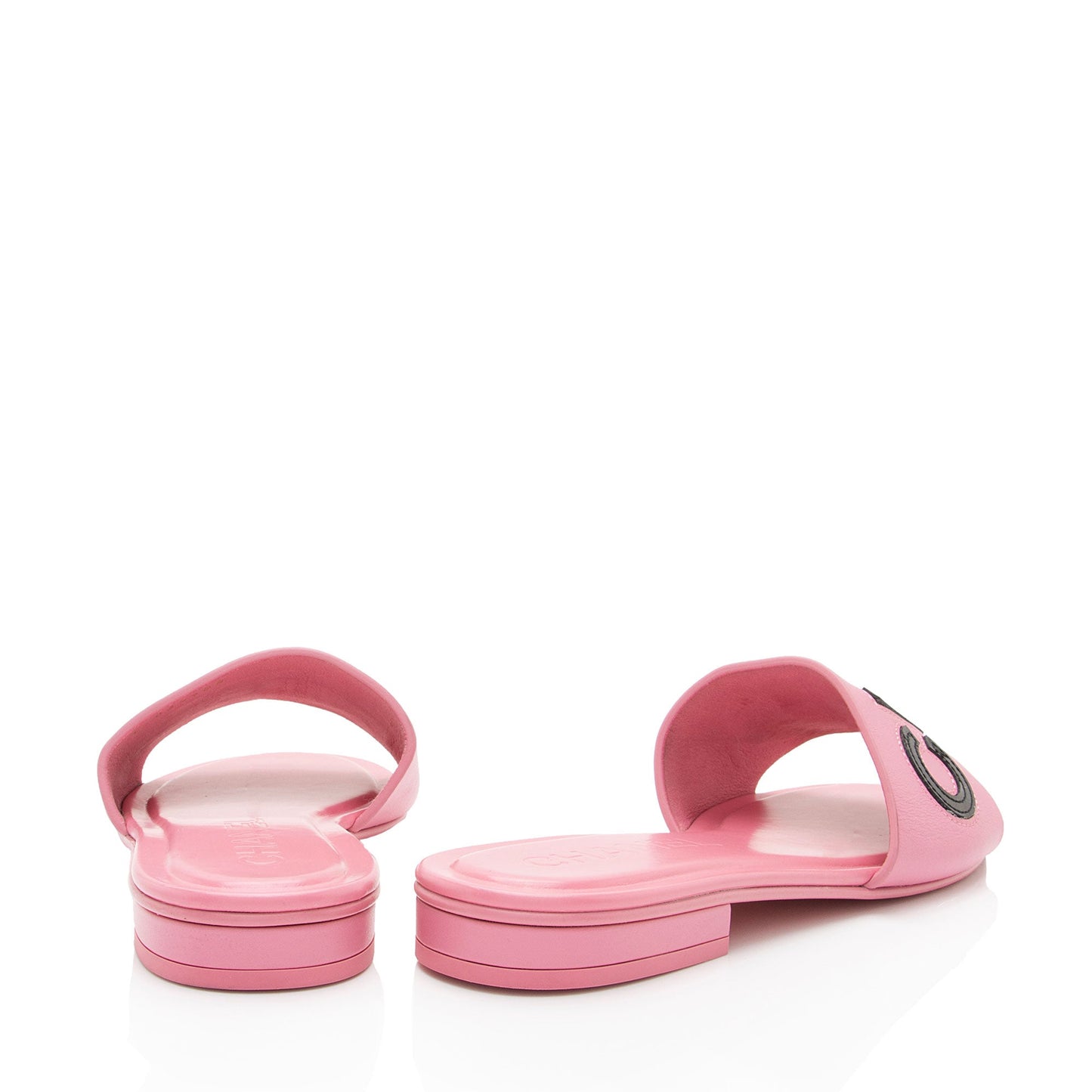 Chanel Patent Calfskin CC Slide Sandals - Size 6.5 / 36.5 (SHF-gwwrsH)