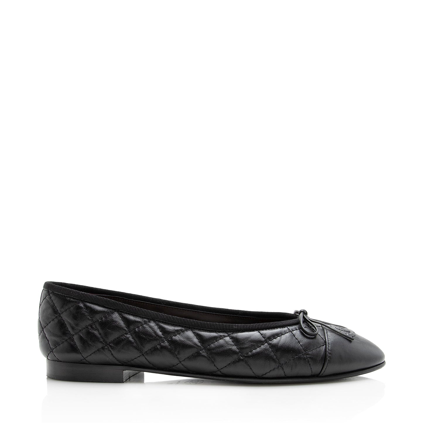 Chanel Quilted Calfskin Cap Toe Ballet Flats - Size 10 / 40 (SHF-22171)