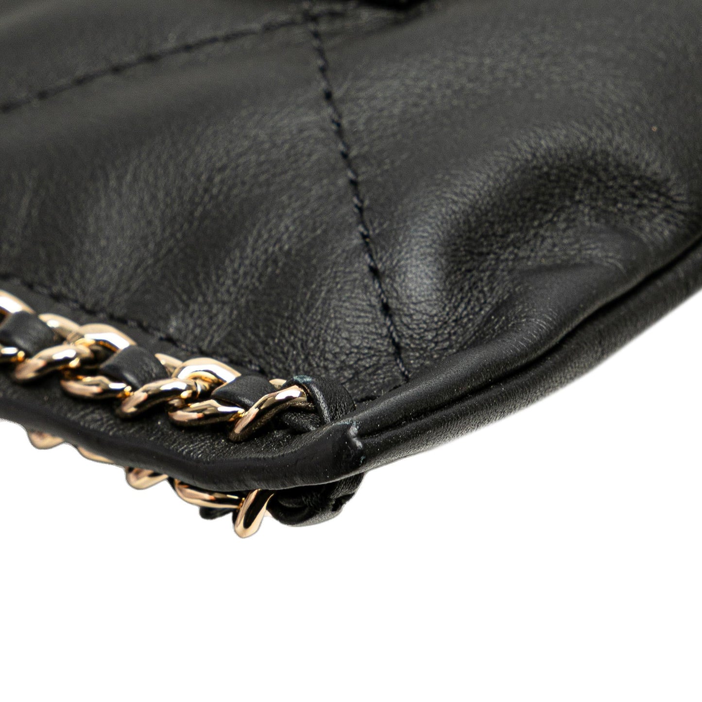 Chanel Quilted Calfskin Chain Flat Shoulder Bag
