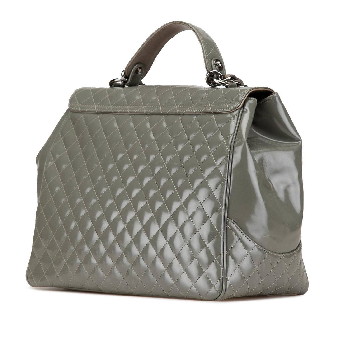 Chanel Quilted Glazed Calfskin Mademoiselle Lock Kelly Flap