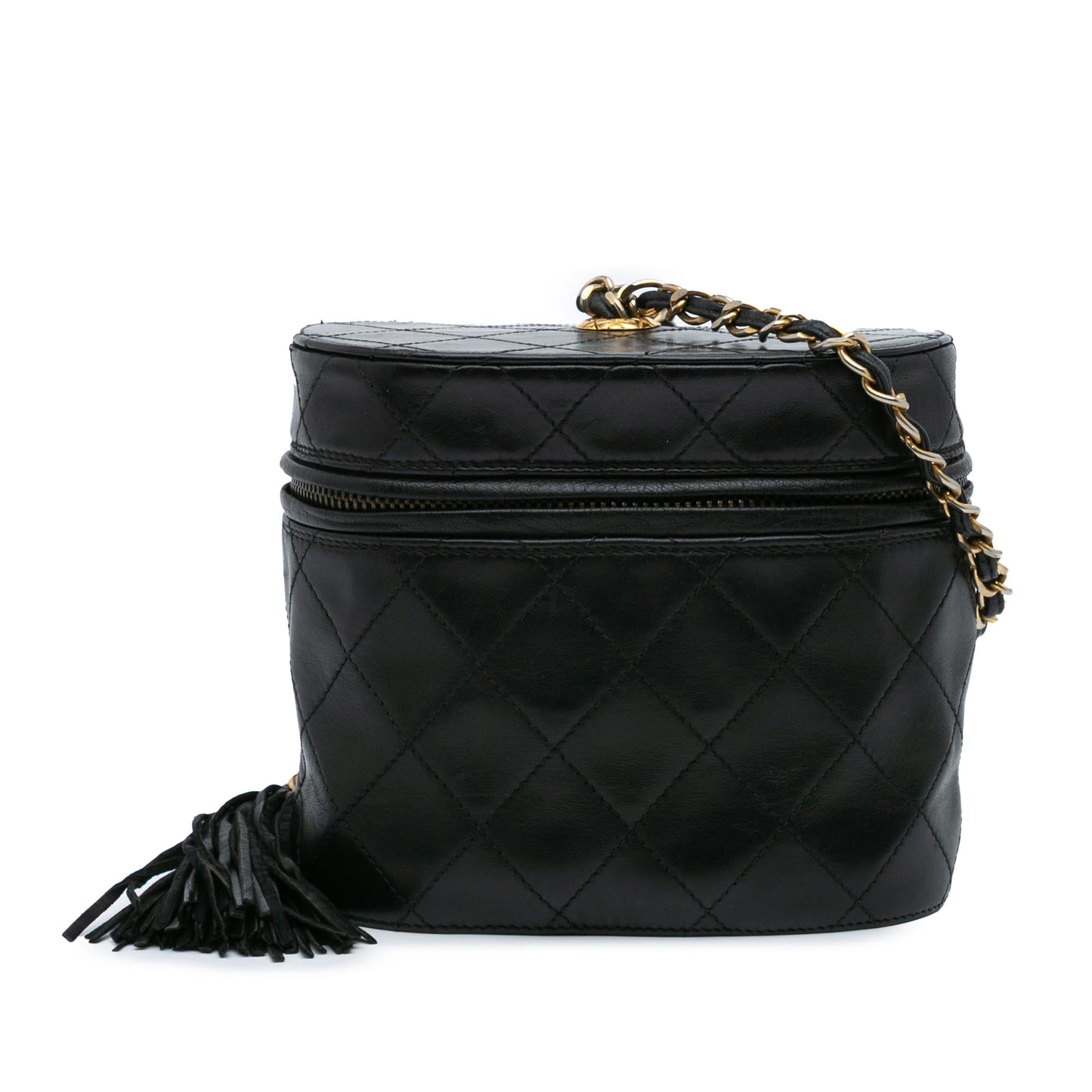 Chanel Quilted Lambskin Tassel Vanity Case