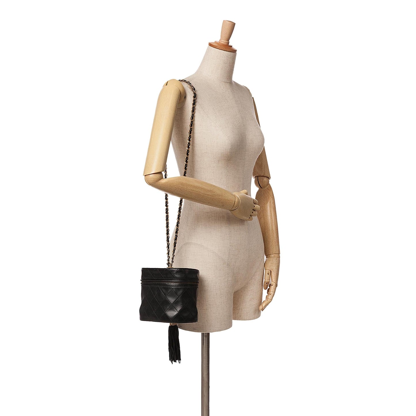 Chanel Quilted Lambskin Tassel Vanity Case