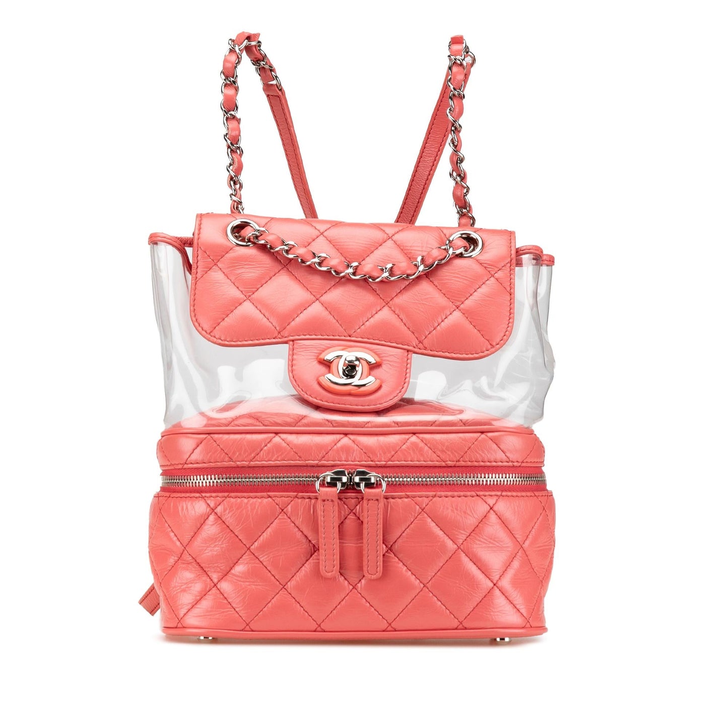 Chanel Quilted Lambskin and PVC Aquarium Backpack