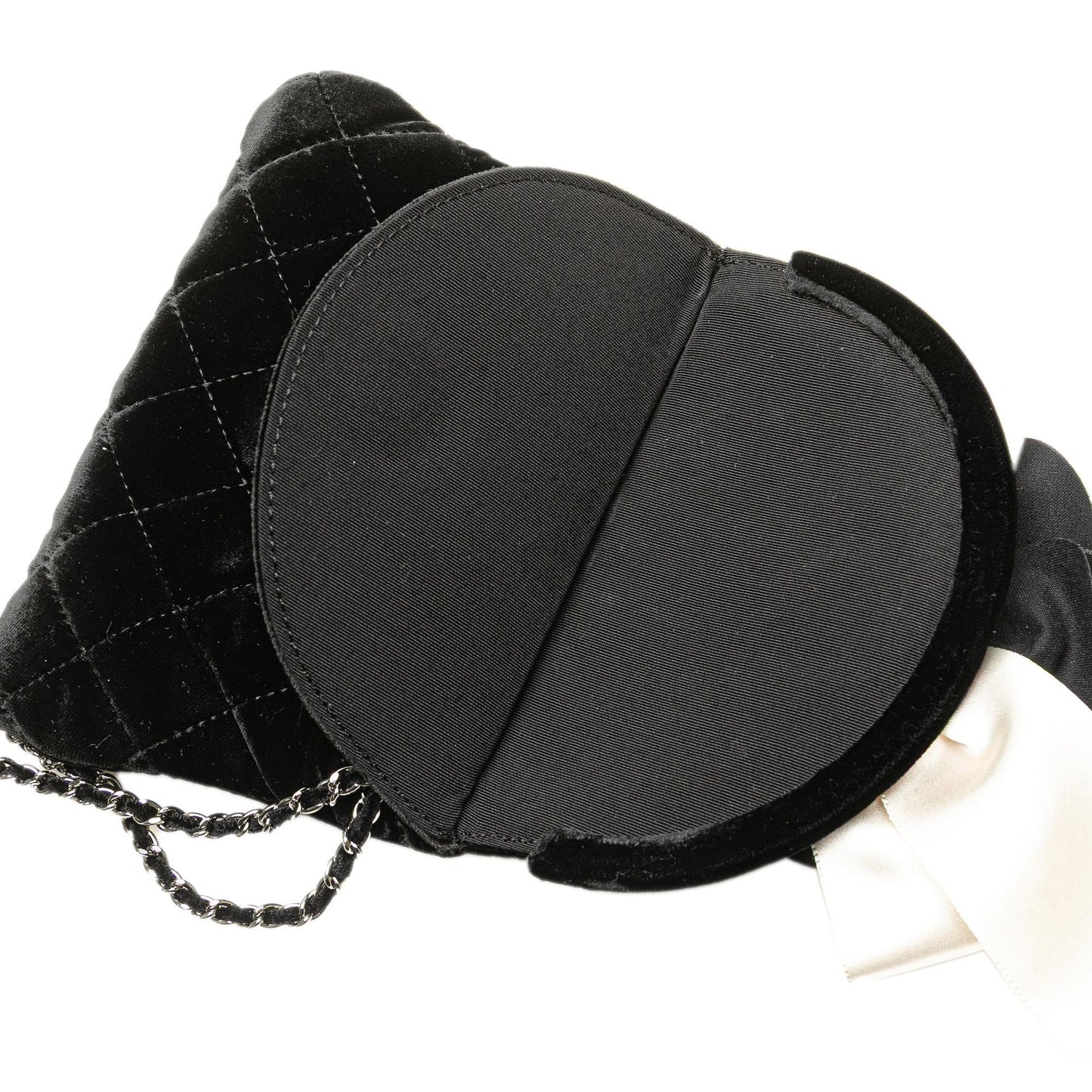 Chanel Quilted Velvet Camellia Wristlet Clutch