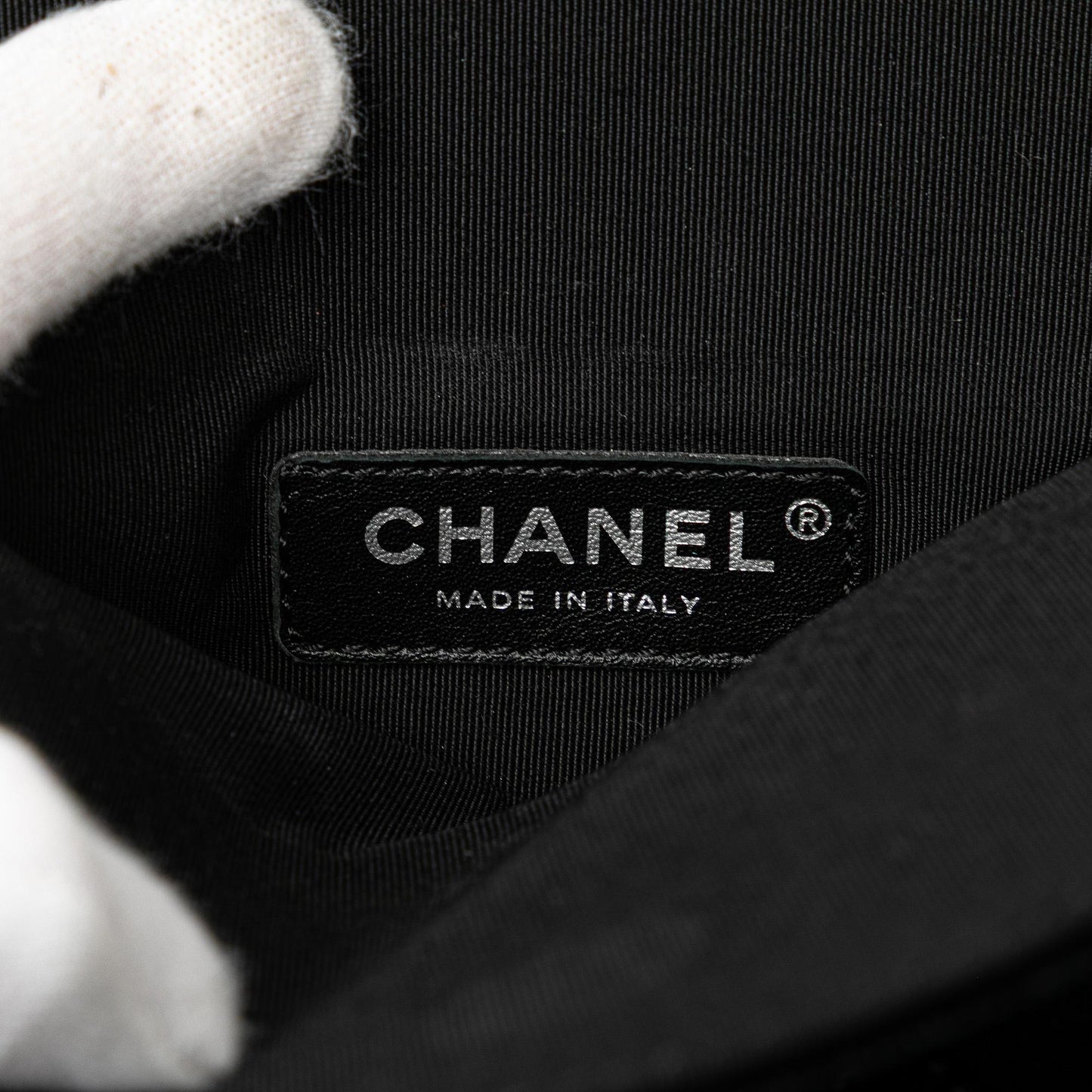 Chanel Quilted Velvet Camellia Wristlet Clutch