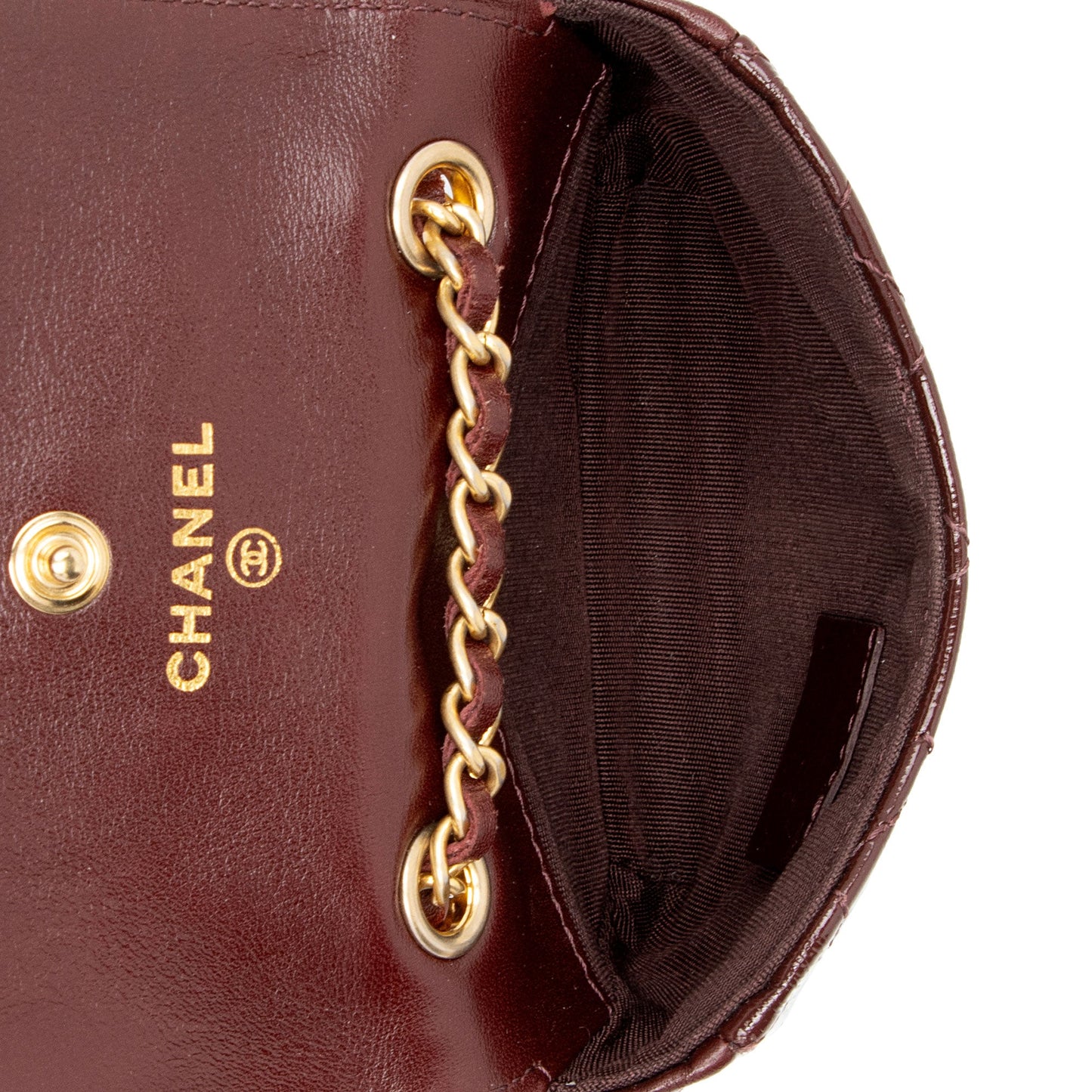 Chanel Shiny Aged Calfskin Flap Belt Bag (SHF-lqkDBp)