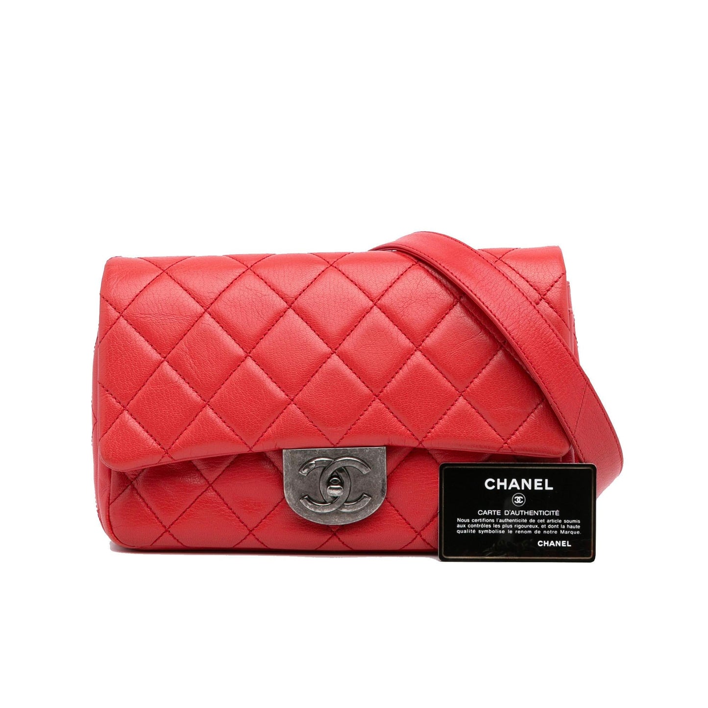 Chanel Small Goatskin Double Carry Waist Chain Flap