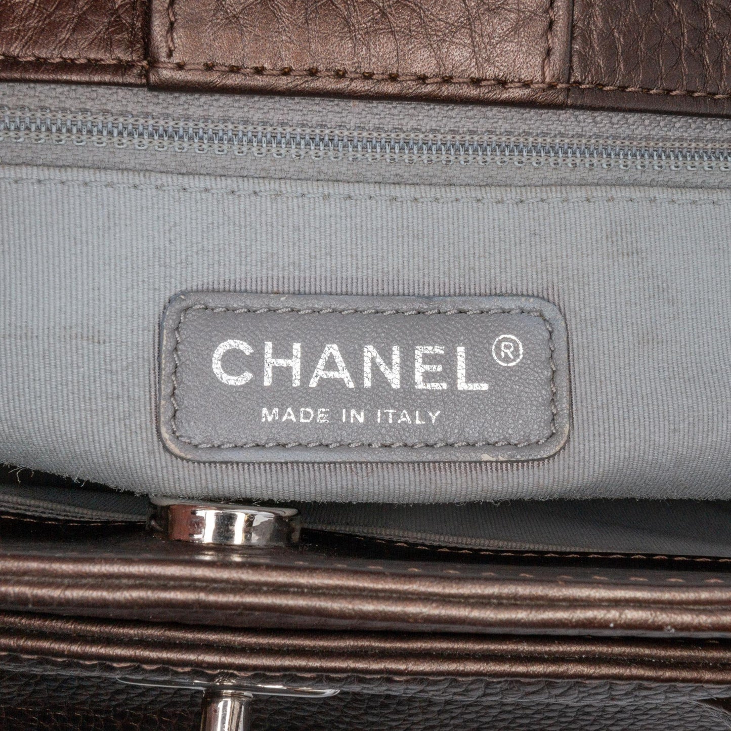 Chanel Small Metallic Calfskin Executive Cerf Tote