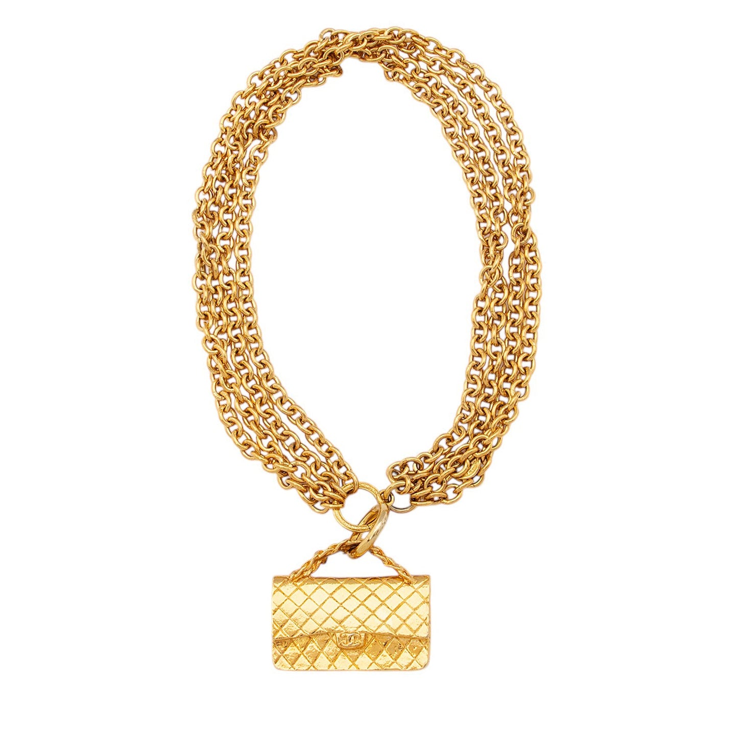 Chanel Vintage Flap Bag Necklace