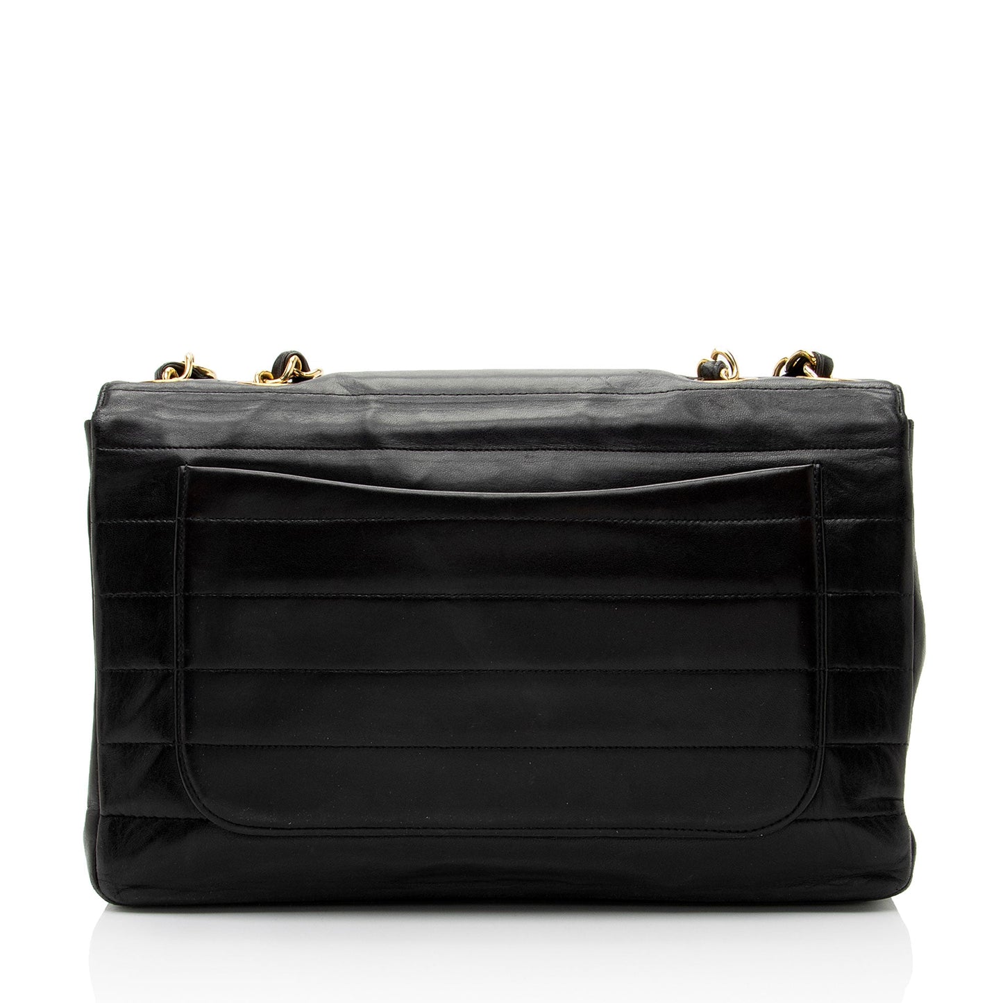 Chanel Vintage Horizontal Quilted Lambskin XL Jumbo Single Flap Bag