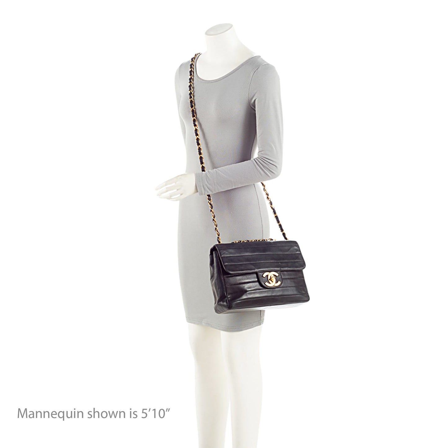 Chanel Vintage Horizontal Quilted Lambskin XL Jumbo Single Flap Bag
