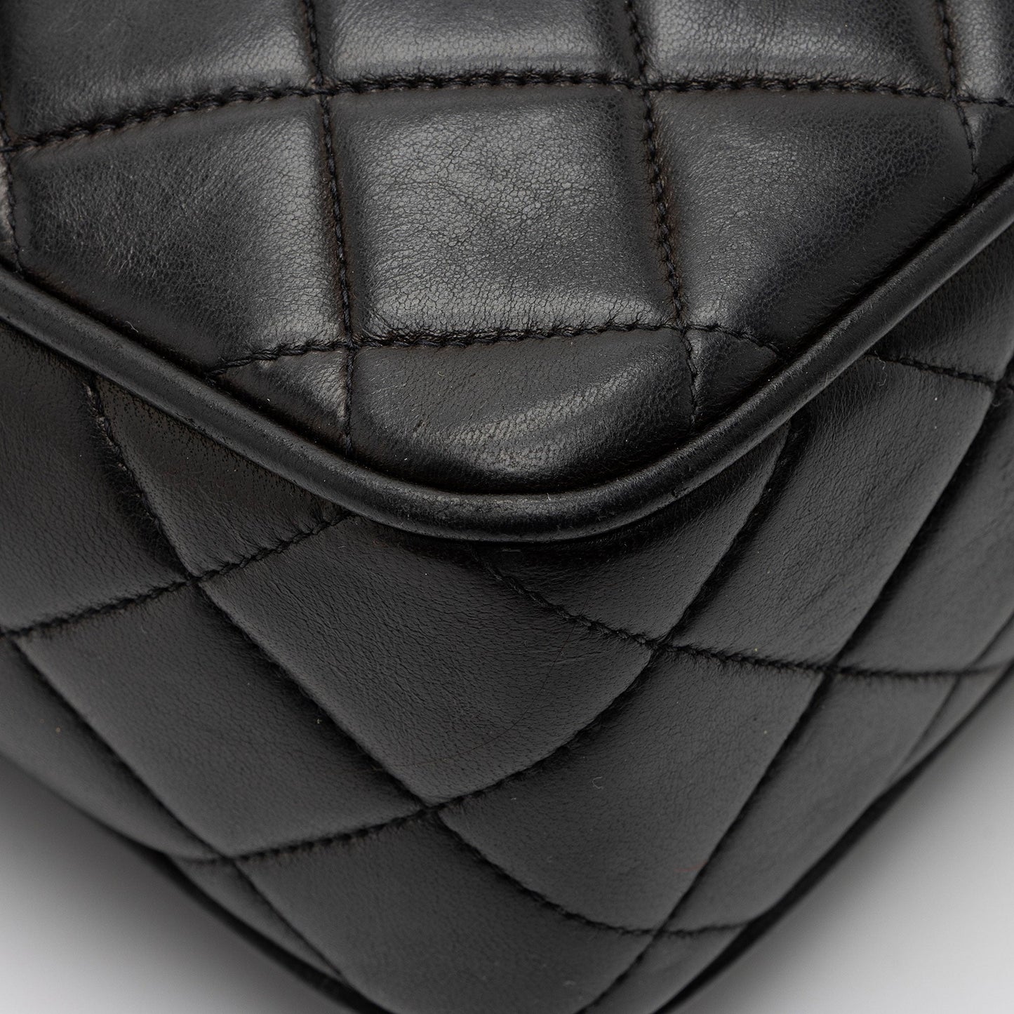 Chanel Vintage Lambskin Tassel Flap Camera Bag