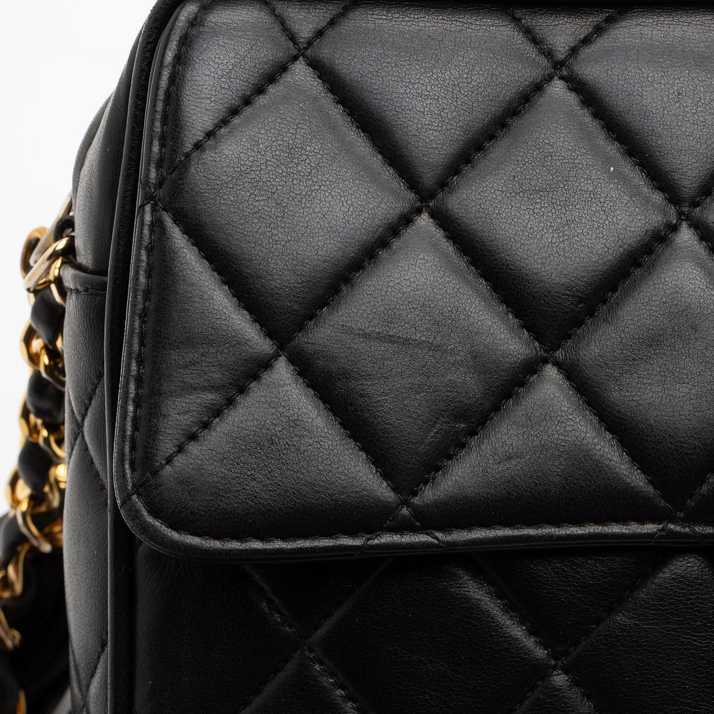 Chanel Vintage Lambskin Tassel Flap Camera Bag