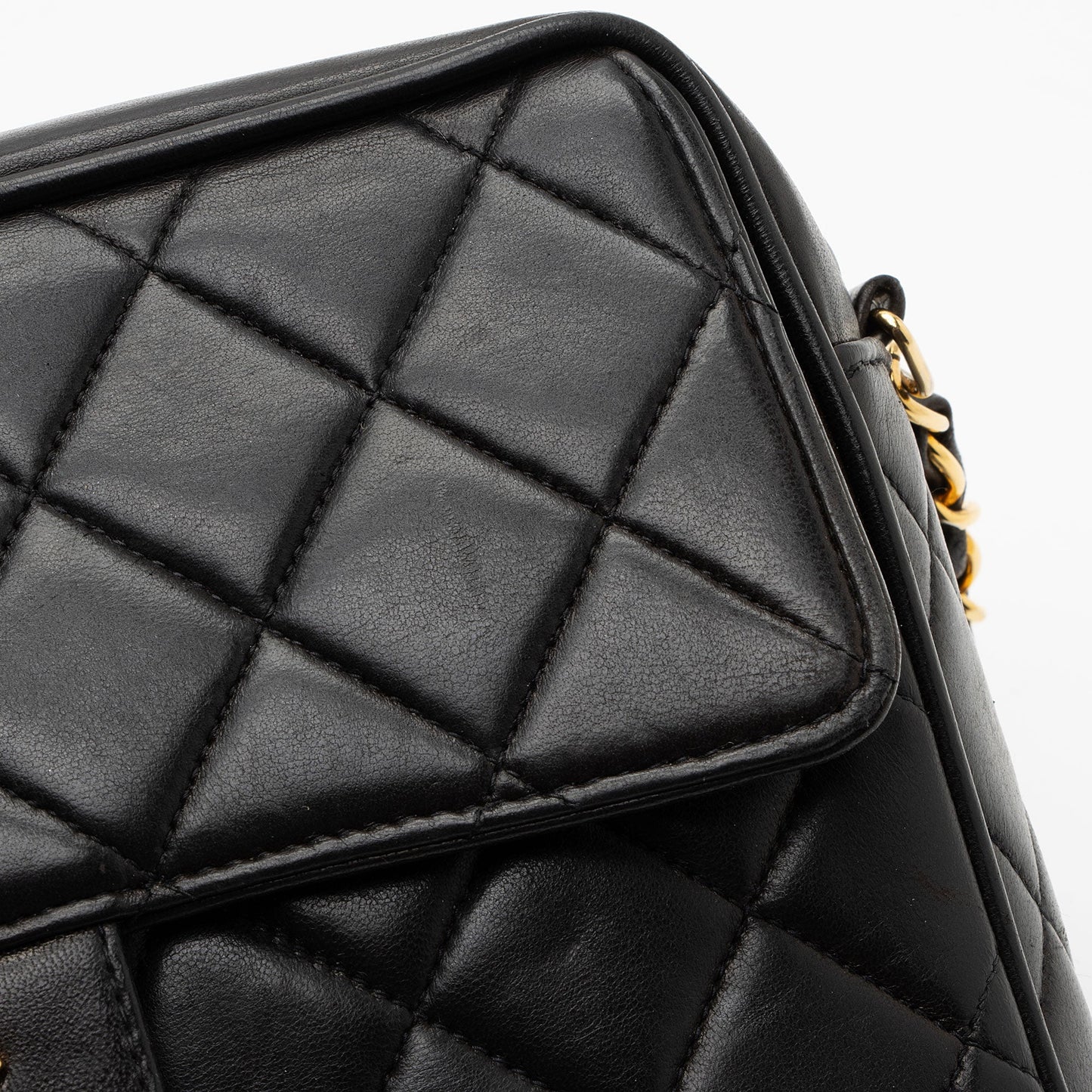 Chanel Vintage Lambskin Tassel Flap Camera Bag