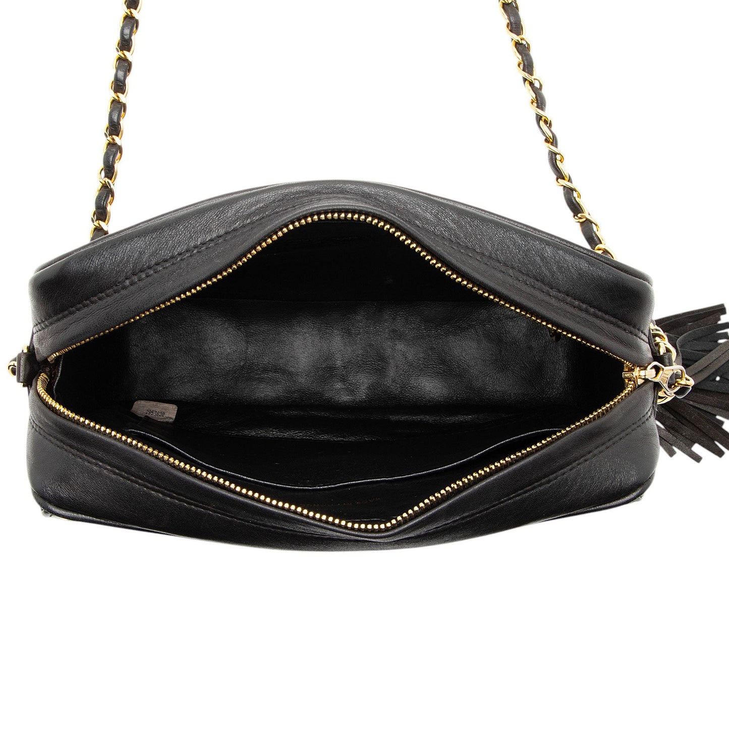 Chanel Vintage Lambskin Tassel Flap Camera Bag