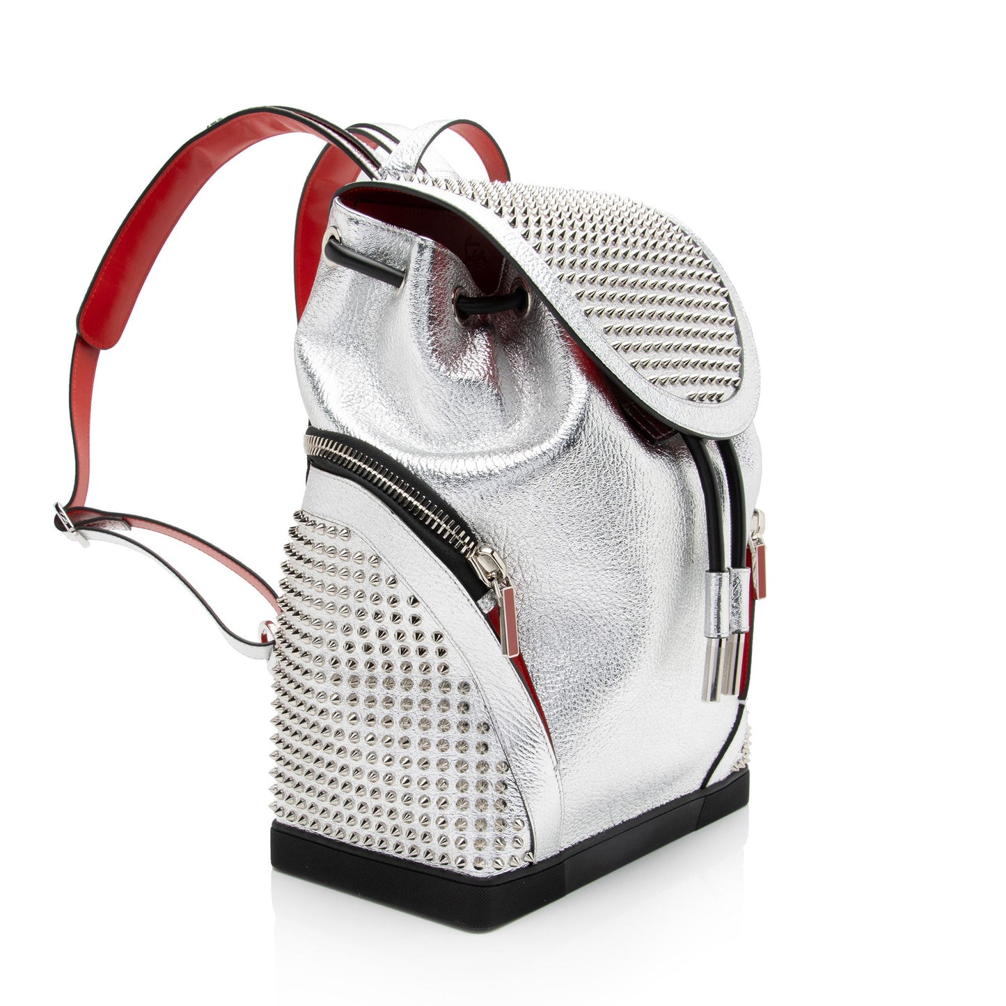 Christian Louboutin Metallic Calfskin Spiked Explorafunk Backpack (SHF-q7zUUZ)