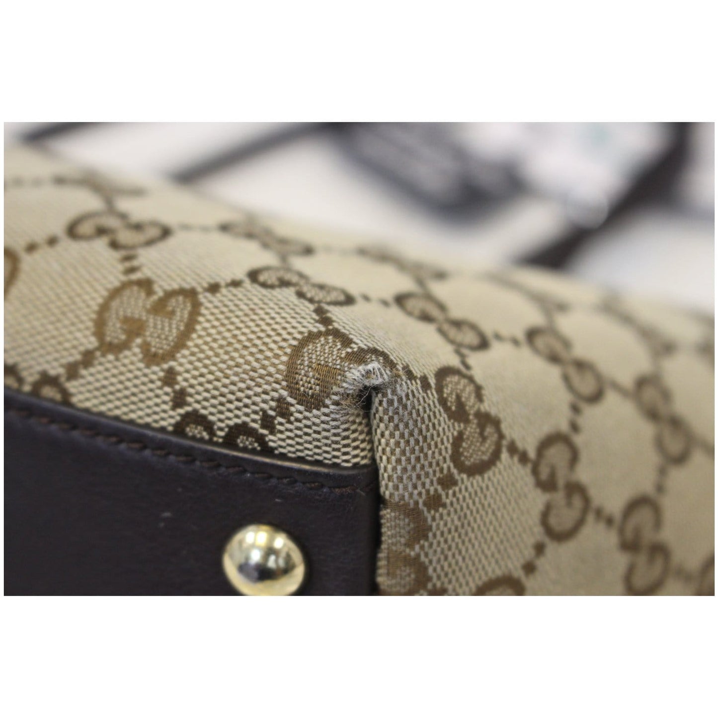 GUCCI New Britt Medium Monogram Canvas Tote Shoulder Bag