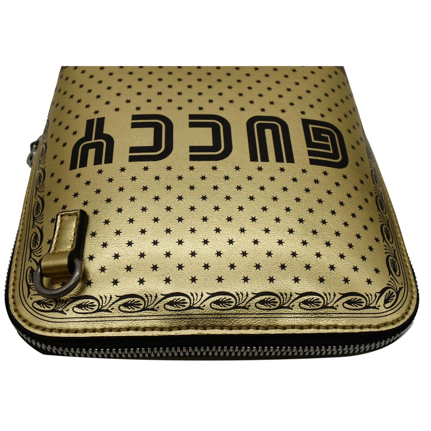 GUCCI Moon Steller Guccy Leather Crossbody Bag Gold 511189