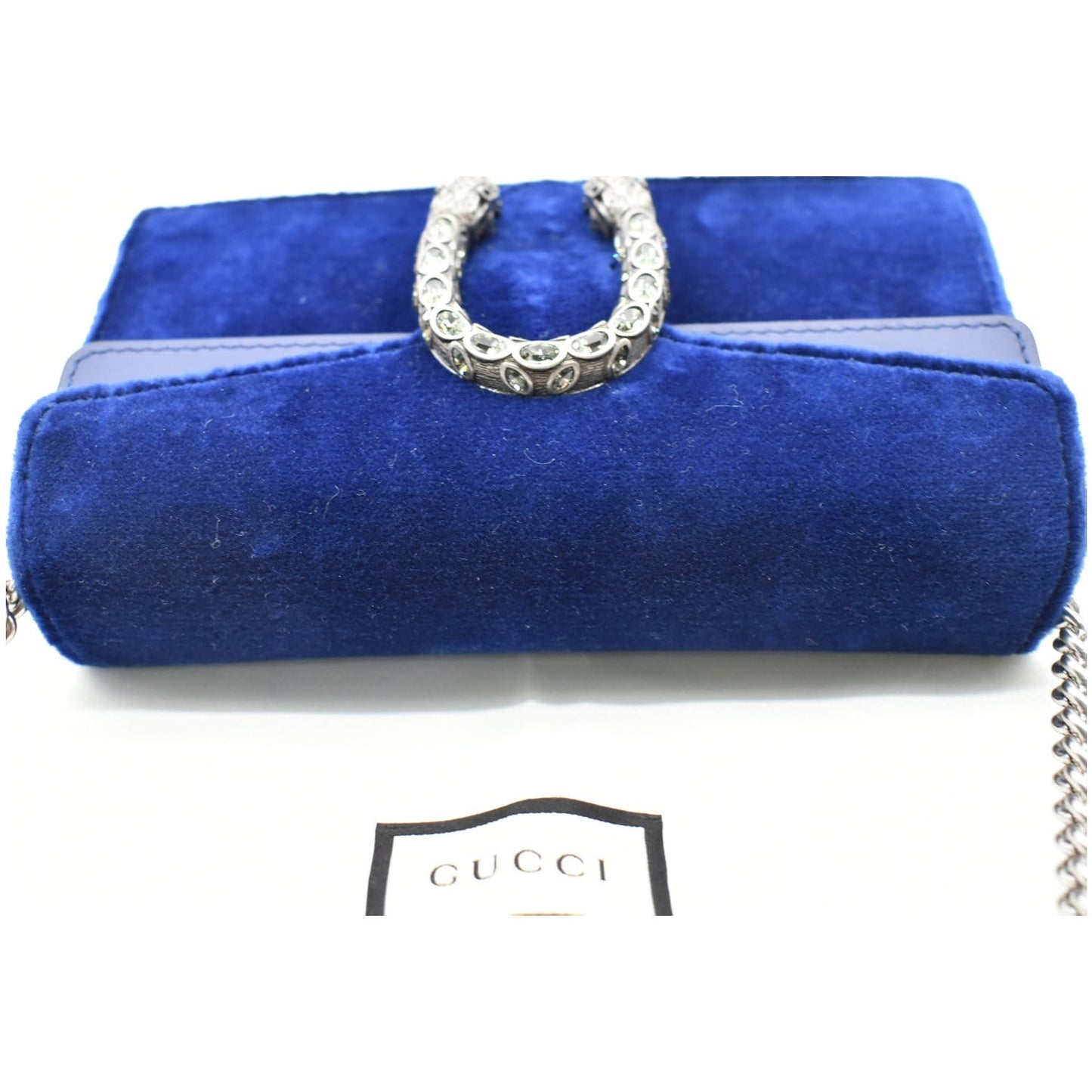 GUCCI Dionysus Super Mini Suede Leather Shoulder Bag Blue 476432
